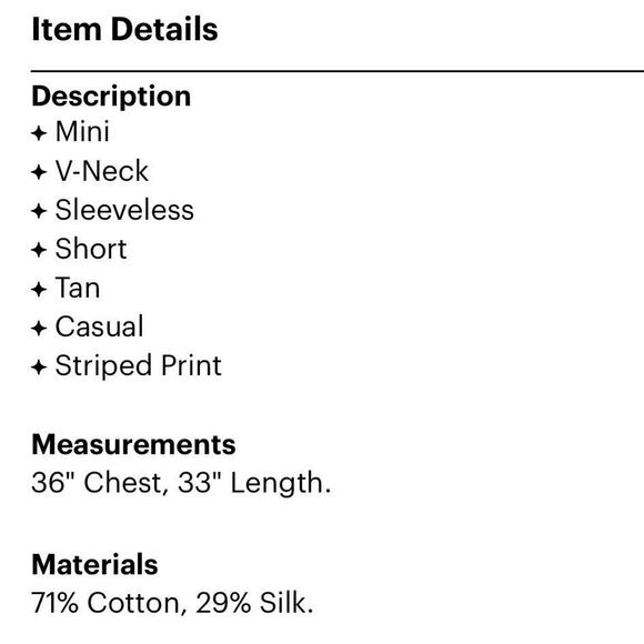 Fossil Silk Blend Striped Sheath Sleeveless Dress Size 6 - Picture 10 of 10